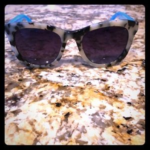 Women’s Anthropologie Tortoise and Blue Sunglasses